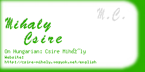 mihaly csire business card